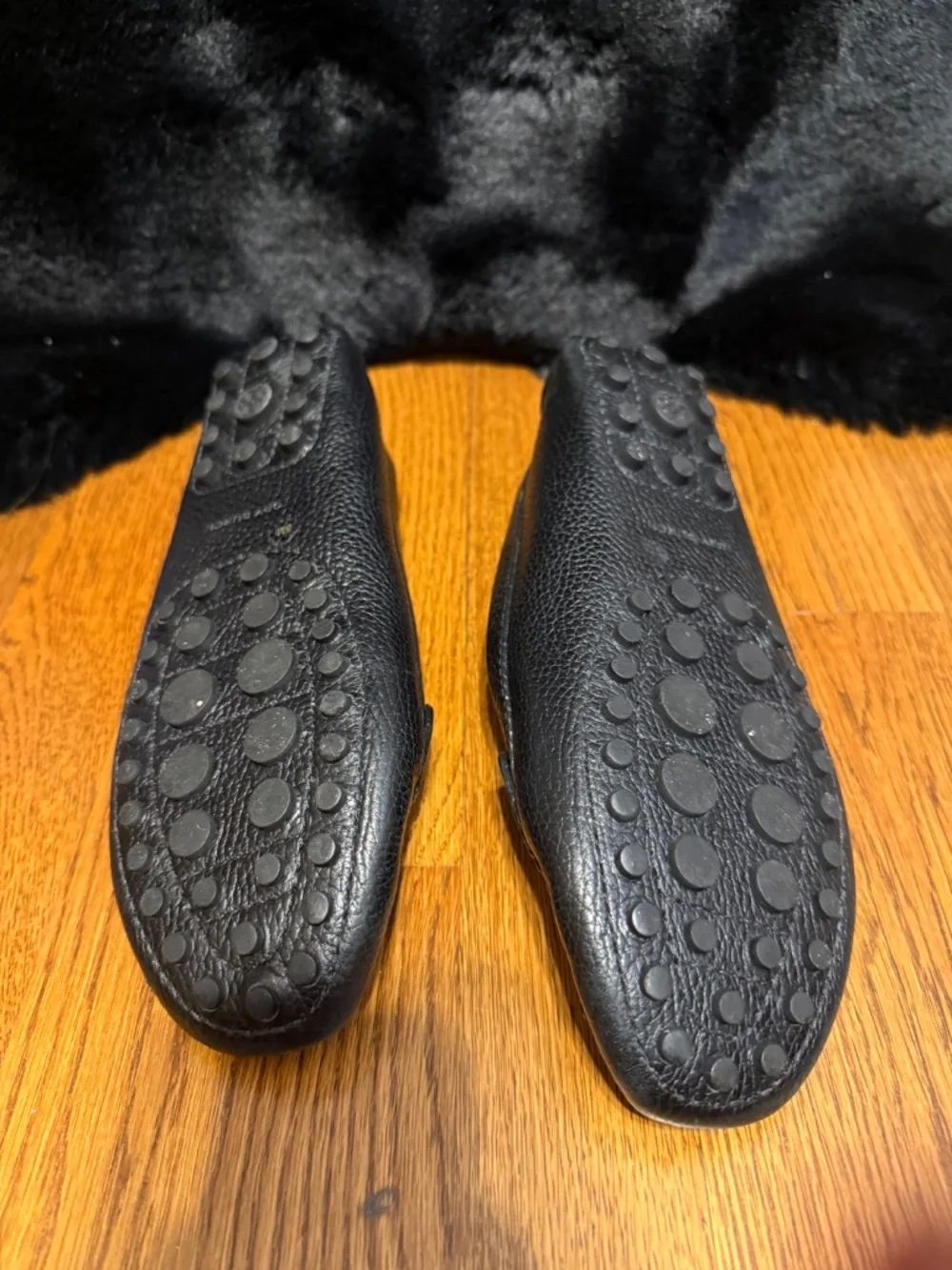 Tory Burch black driving loafers